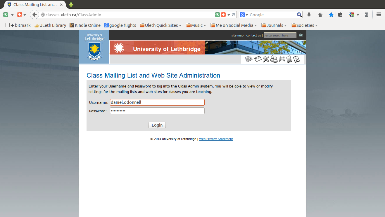 Class Administration Portal