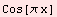 Cos[π x]