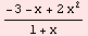 (-3 - x + 2 x^2)/(1 + x)