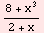 (8 + x^3)/(2 + x)