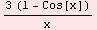 (3 (1 - Cos[x]))/x