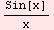 Sin[x]/x