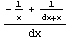 (-1/x + 1/(dx + x))/dx