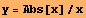 y = Abs[x]/x