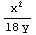 x^2/(18 y)