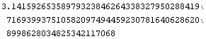 3.141592653589793238462643383279502884197169399375105820974944592307816406286208998628034825342117068