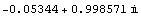 -0.05344 + 0.998571 
