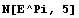 N[E^Pi, 5]