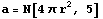 a = N[4 π r^2, 5]