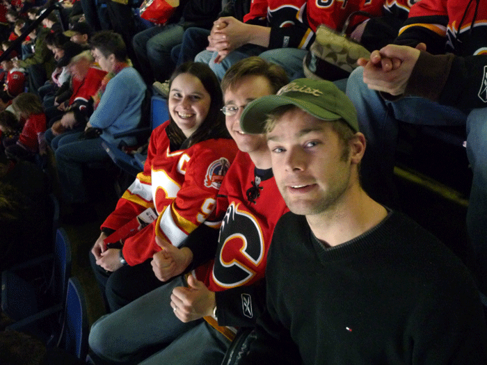 At the Flames game