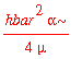 1/4*hbar^2/mu*alpha